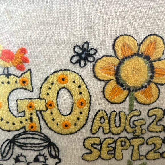 Vintage Caroline Tillman Crewel Virgo Zodiac - Picture 5 of 8